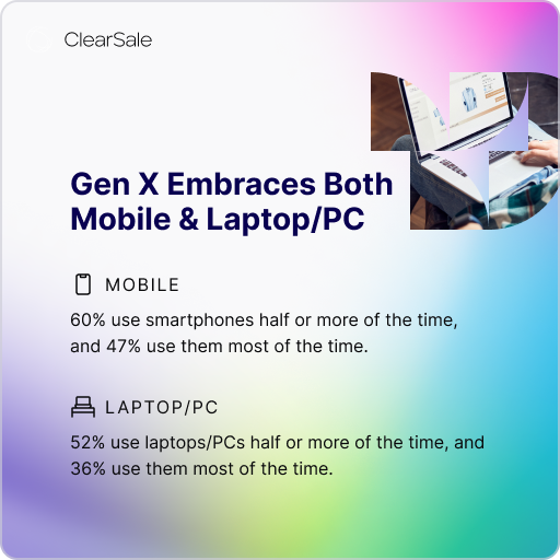 Gen X Embraces Both Mobile & Laptop/PC